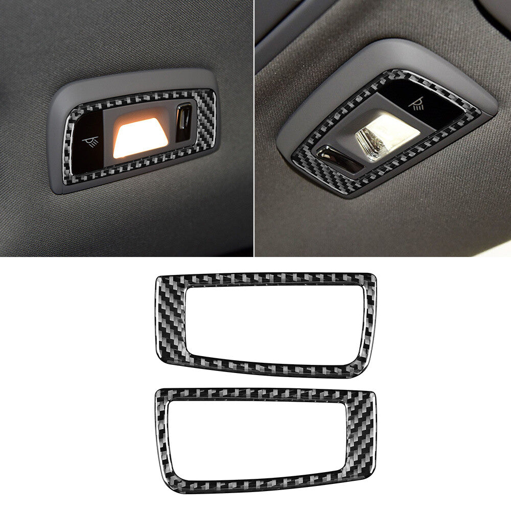 Carbon Fiber Car Rear Reading Light Lamp Panel Trim for Porsche for Panamera 2010-16
