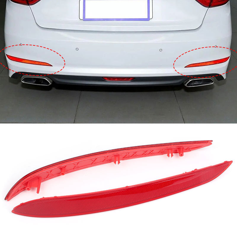 2x Rear Bumper Reflector Lamp Light Left+Right for Hyundai Sonata 2015 2016 2017