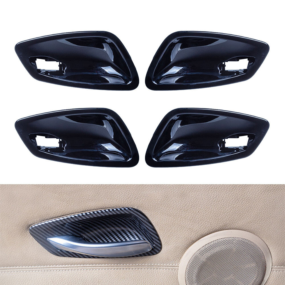 4¢ª Innent¨¹rgriffschalenabdeckung f¨¹r for BMW 3er E90 2005¨C2012 ABS, gl?nzend schwarz