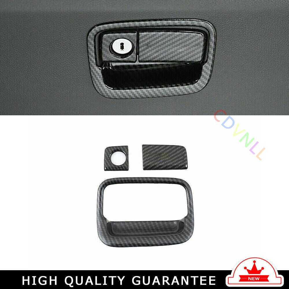 for Co -Pilot Storage Box Handle Sticker Trim 3 for Honda CRV 2017-2022 Carbon Fiber
