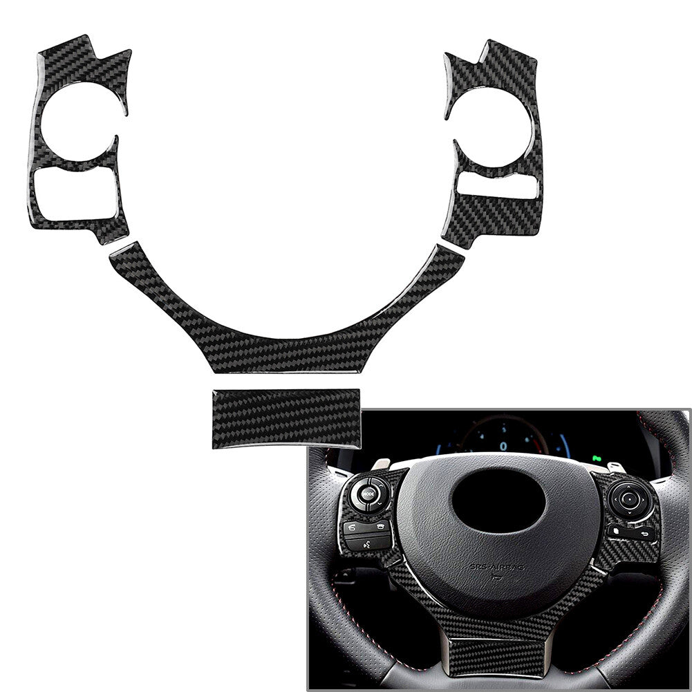 Carbon Fiber Steering Wheel Cover Trim Fit for LEXUS IS250 NX200 200t 300h 2014-2017