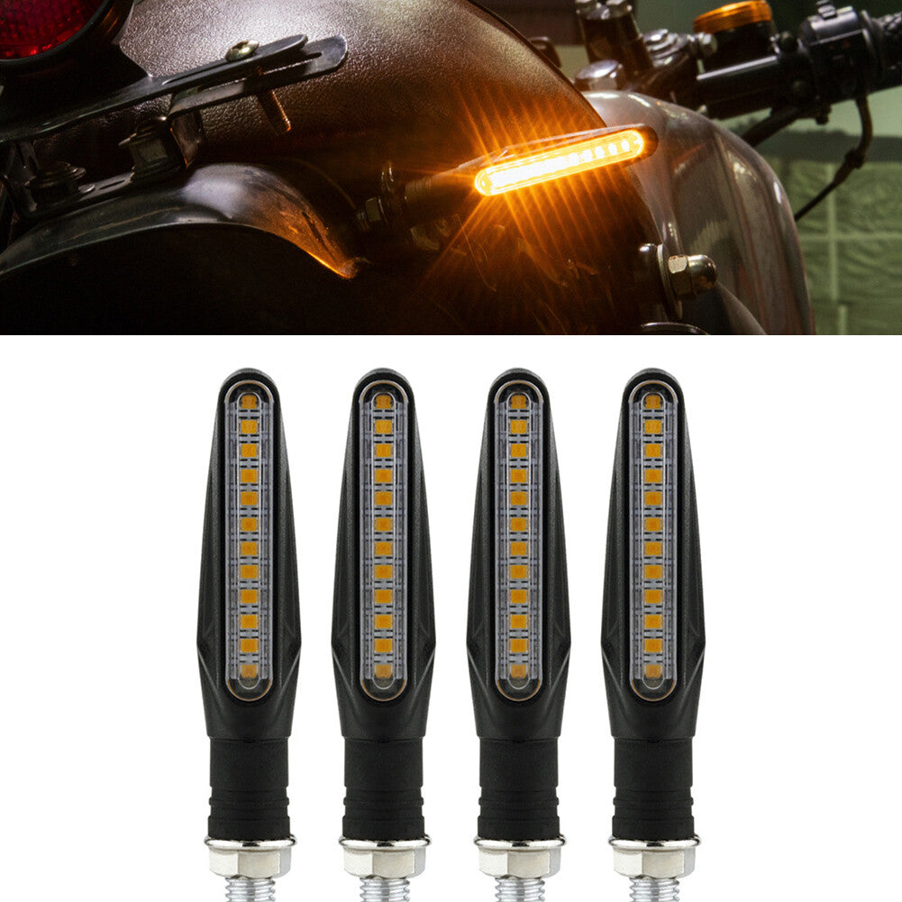 4x Motorcycle Bike LED Amber Turn Signal Blinker Light Indicators Lamp Universal