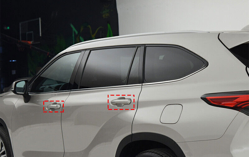 for Toyota Highlander 20-2024 Cover Trim Door Handle Side for Smart ABS Bright Black