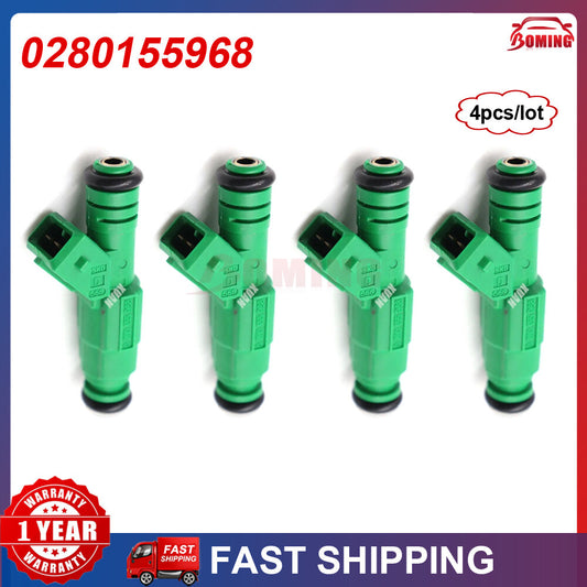 4Pcs New 0280155968 Fuel Injectors Fits For GM for Ford TBI LT1 LS1 LS6 V8 EV1 for Chevy