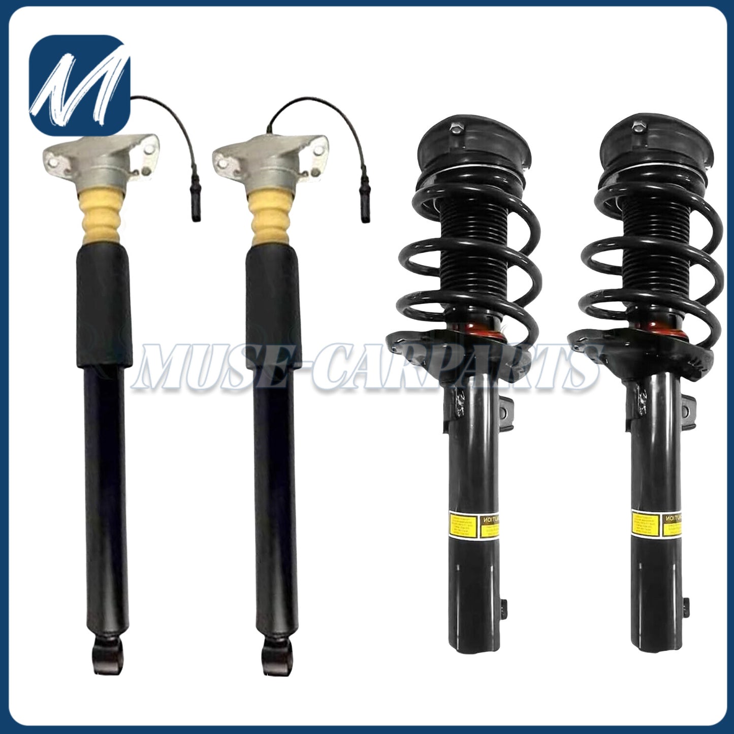 2X Front Electric Shock Struts Assys Fit for VW for Golf MK7 R GTI for Seat Leon 2015-2020