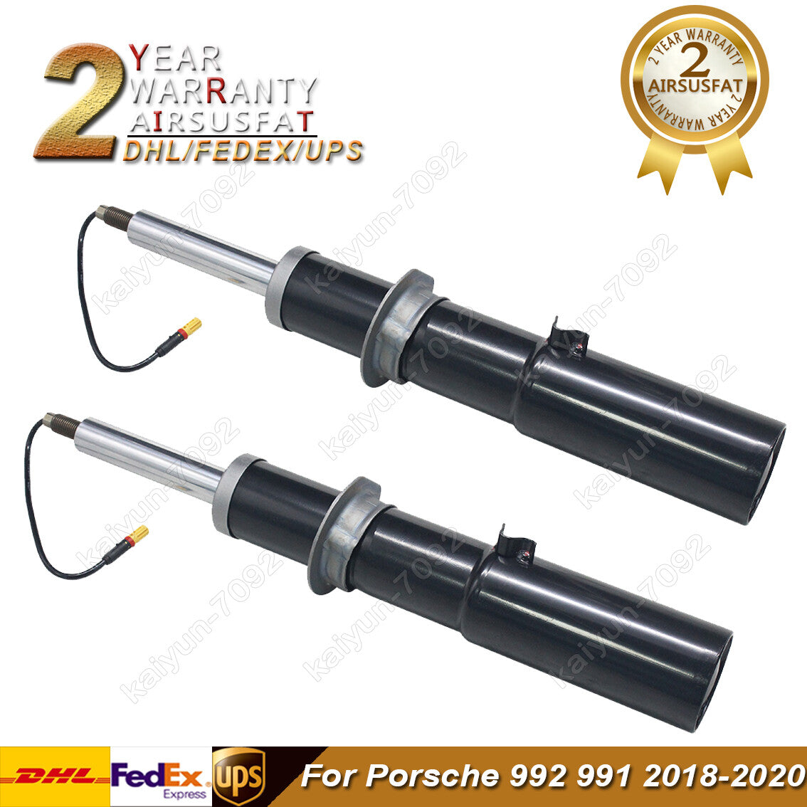 2x Front Left Right Shock Absorber Cores w/ EDC for Porsche 992 991 2018-2020
