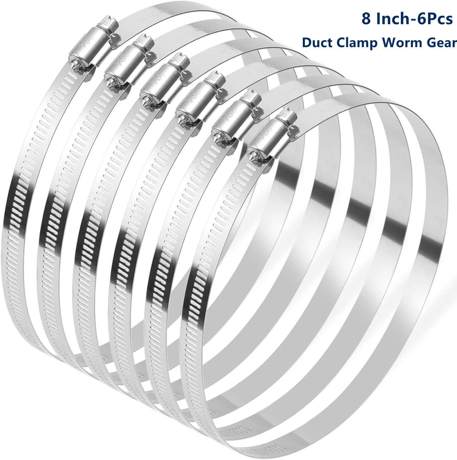 12-inch hose clamp, metal hose clamp, tube clamp, worm gear adjustable fuel line clamp