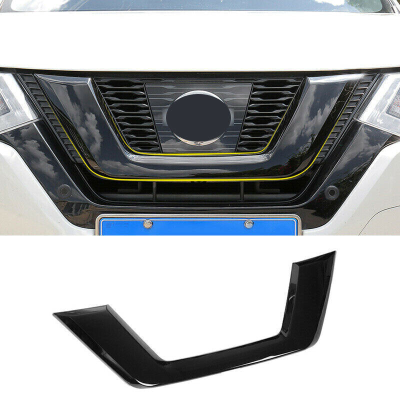 ABS Glossy black Front Grille Strip Cover Trim for Nissan Rogue 2017-2020