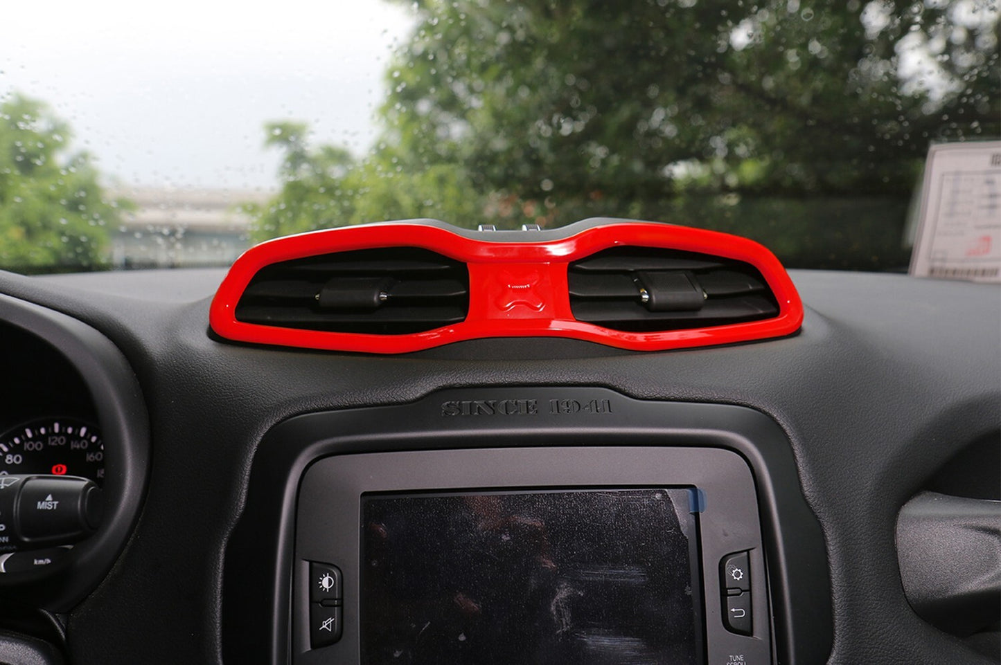 Red Dashboard Air Vent Outlet Frame Cover Trim for Jeep Renegade 2015+ ABS