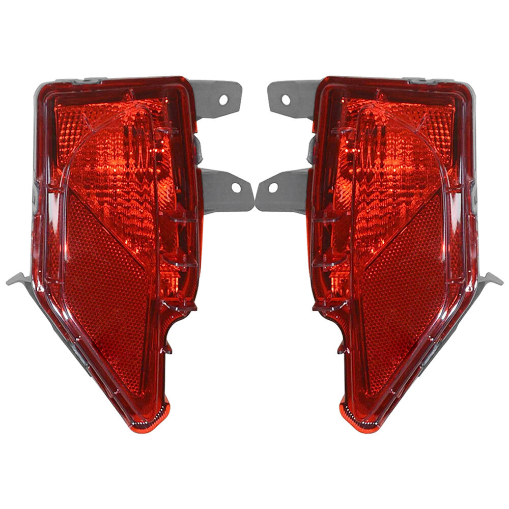 2Pcs For 2016-2018 RAV4 Rear Left+Right Side Bumper Reflector Light Lamp Red