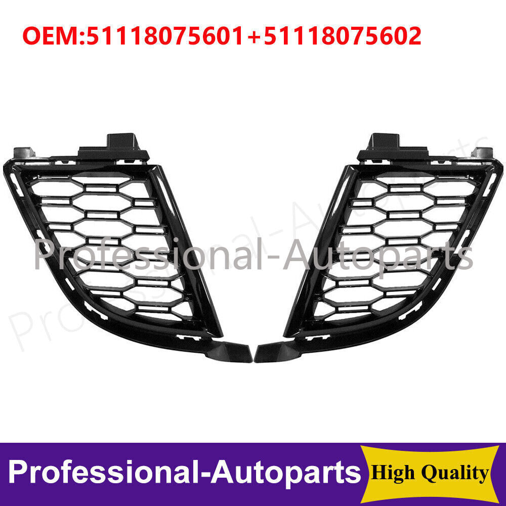 1Pair Front LR Bumper Lower Grilles Black for BMW 3 Series G20 G21 M Sport
