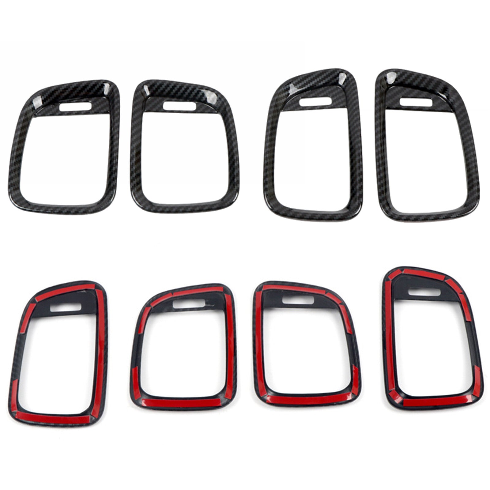 Carbon fiber style dashboard vent trim covers for Dodge Durango 2011 - 2020