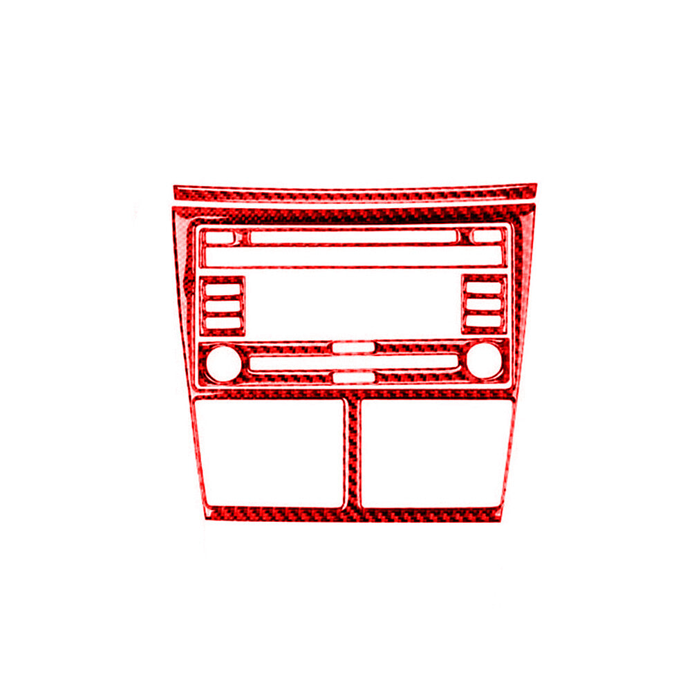 6Pcs Red Carbon Fiber Ccenter Console Trim for Subaru Forester 2009-2013 Type A