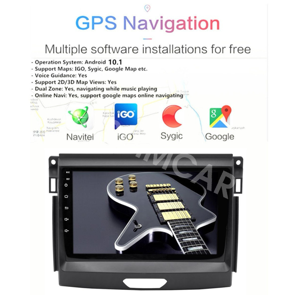 Car Stereo Radio Fit for Ford Ranger 2016-2019 Android 13 GPS Navi DAB+ 2G+32G
