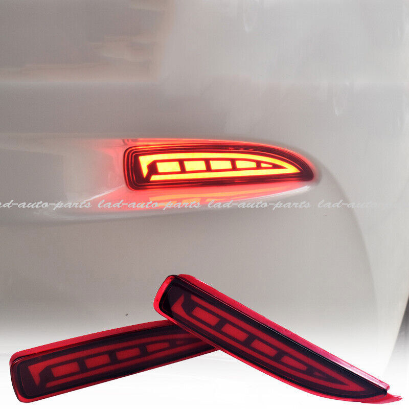 1Pair Rear Tail Fog Light Bumper Side Marker Reflector for Mazda 3 Sedan 2014-18