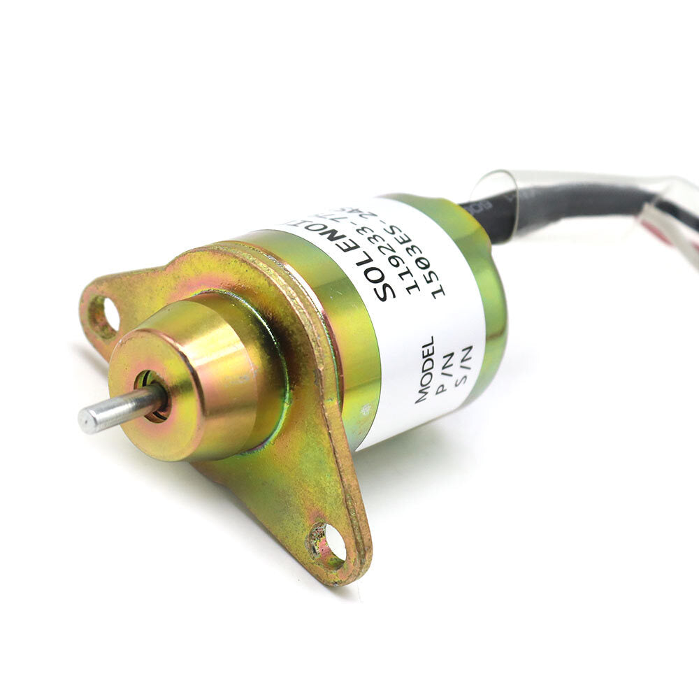 Fuel shut-off solenoid valve 119233-77932, new, suitable for modern Yanmar engines.