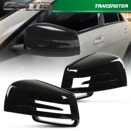 Suitable for Mercedes-Benz W204 W221 W212 C207 C63 black mirror-finish protective case shell