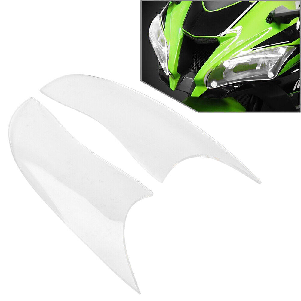 Headlight Guard Shield Screen Lens Cover for KAWASAKI ZX-10R 2016-18 Transparent
