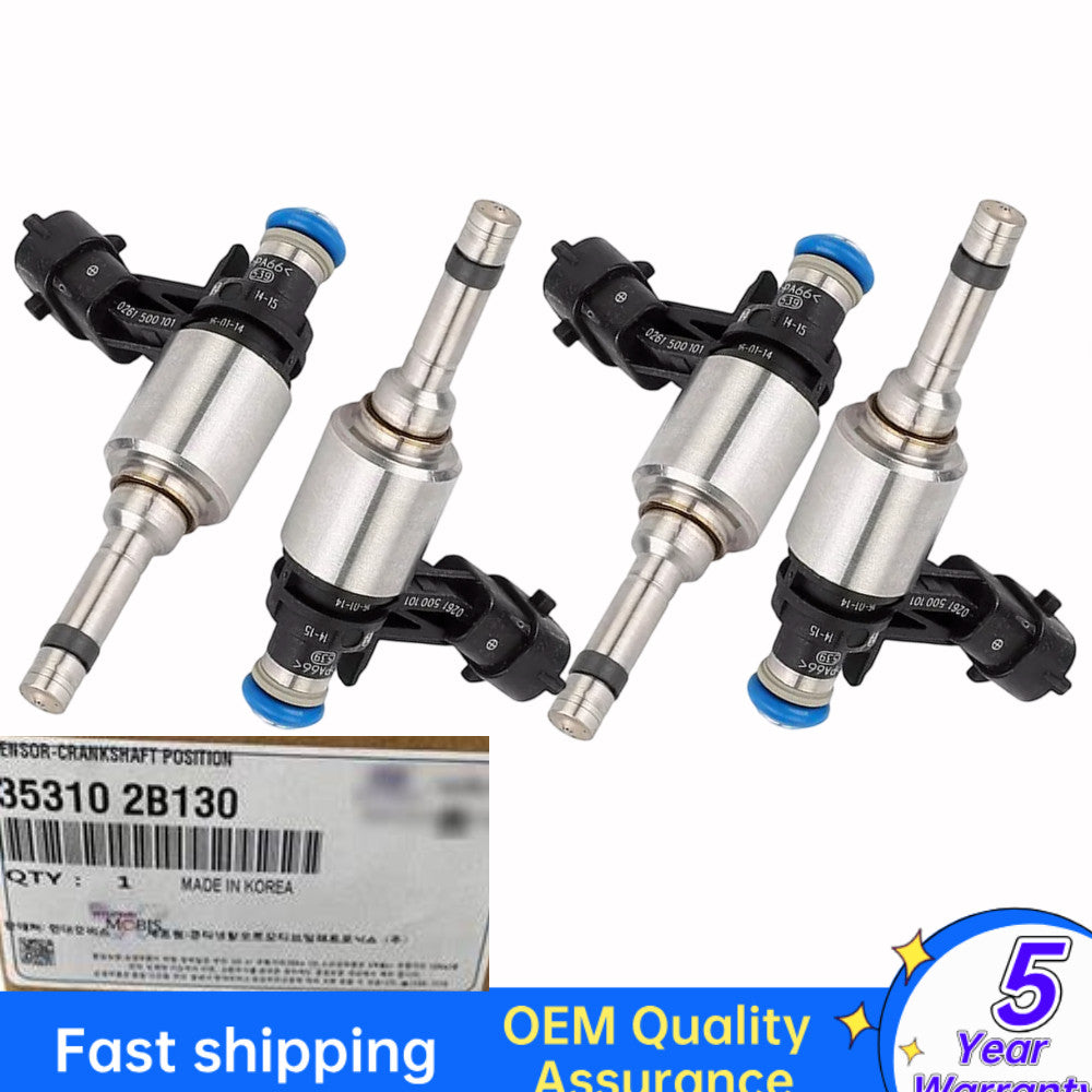4X for Hyundai Engine Fuel Injectors 12-17 Accent for Veloster Rio Soul 1.6L