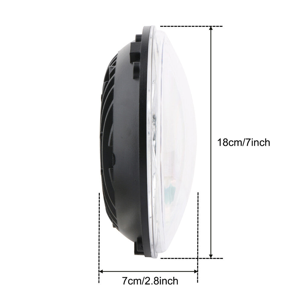 7-inch motorcycle headlight LED high/low beam circular projector suitable for Harley for Jeep DOT