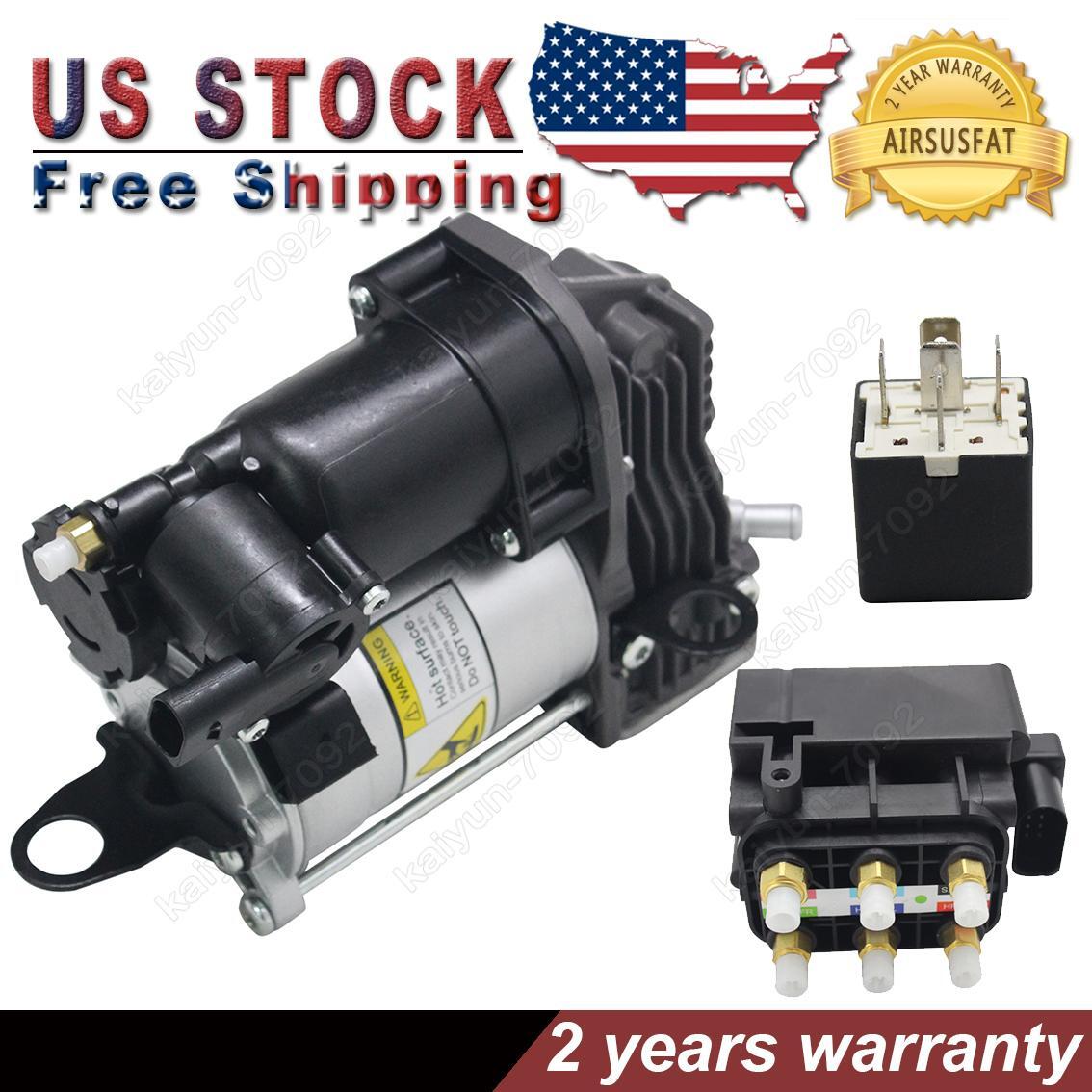 Air Suspension Compressor Pump + Relay + Valve Block for Mercedes W251 V251 R350