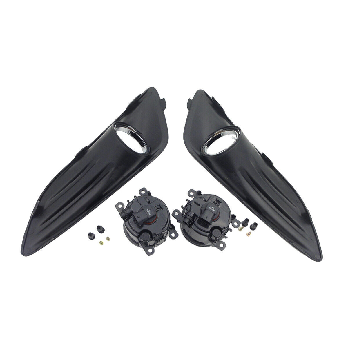 LHR Clear Lens Driving Fog Lamps Lights W/Covers Fit for Ford Fiesta 2013-2015