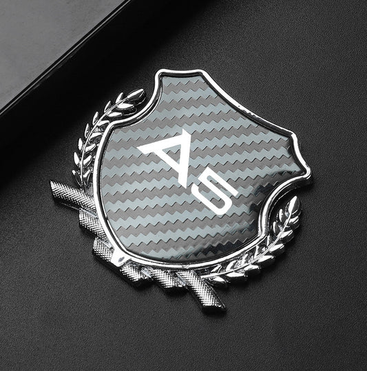 Carbon fiber decals/stamps for Audi for A5 side fenders and windows