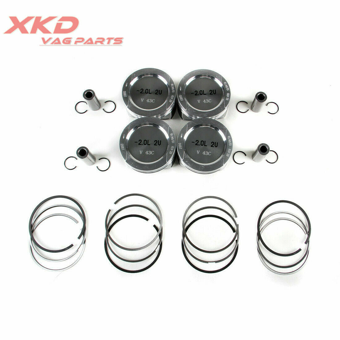 Piston Rings Set for VW for Jetta for Bora for Golf MK4 for Passat B5 Beetle 2.0 85KW