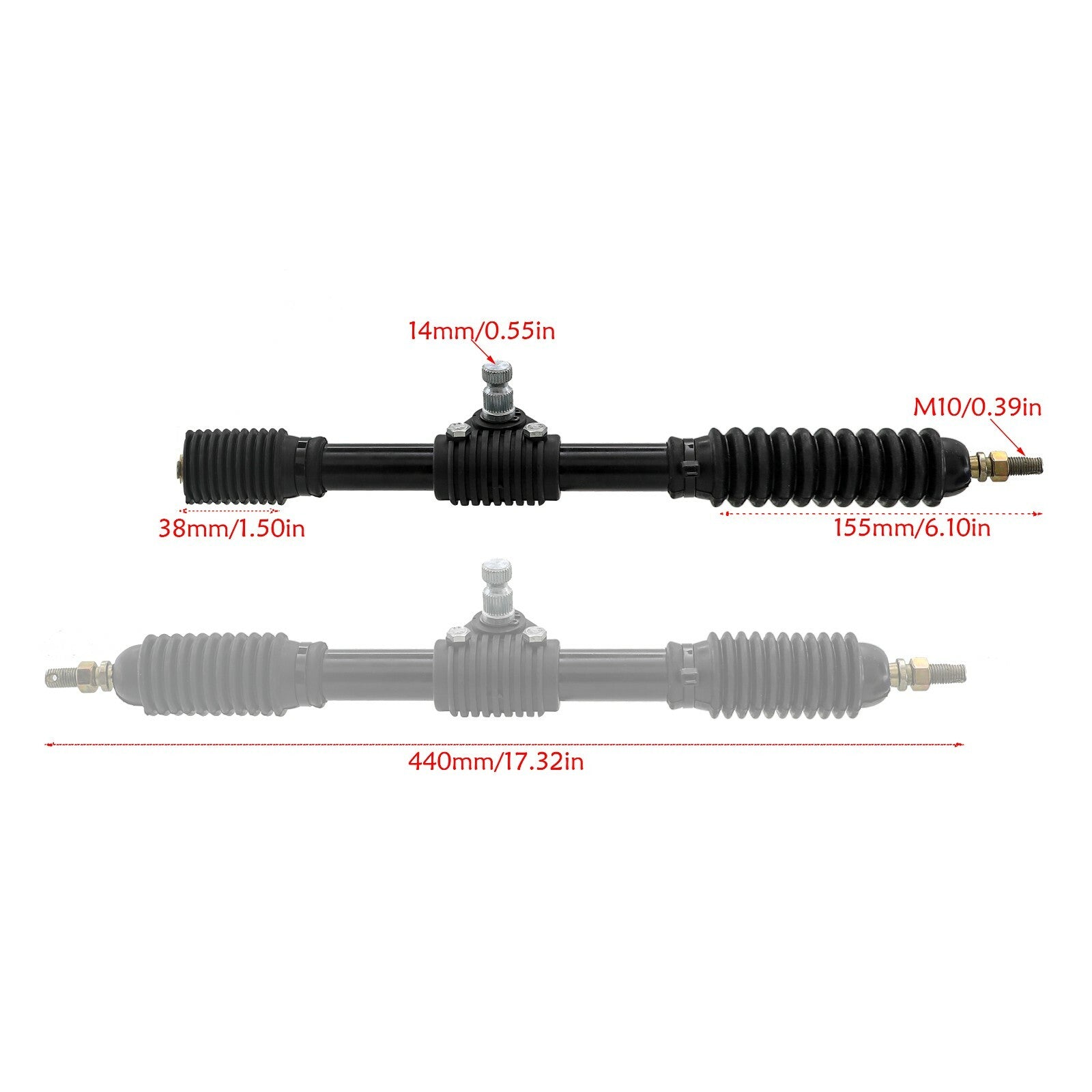 Go-kart front steering spindle 4 screws wheel hub tie rod gear carrier pinion all-terrain vehicle UTV
