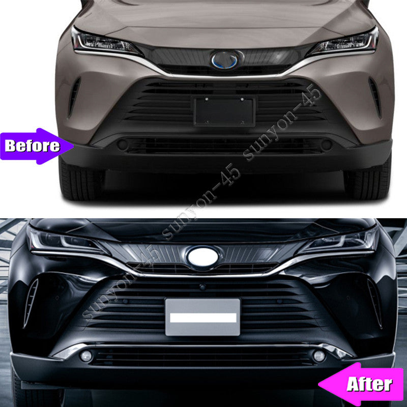 For 2020-2023 for Toyota Venza Front Lower Bumper Chrome Style Molding Trims Garnish