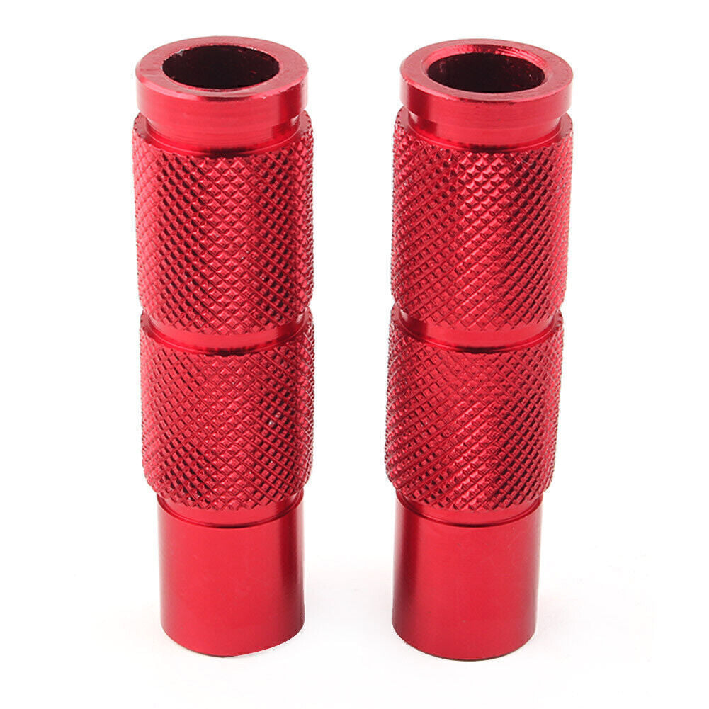 CNC Universal Motorcycle Foot Pegs Footpegs Rear Set Pedals Racing Red