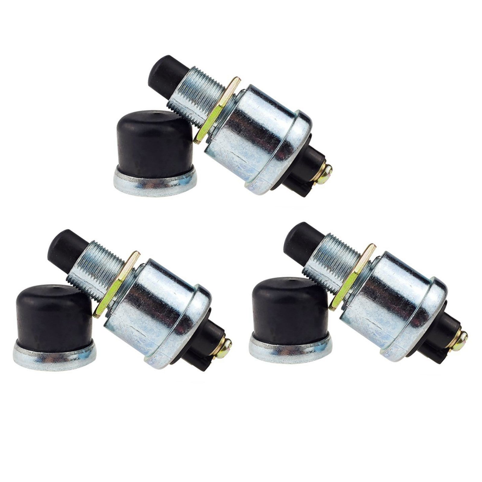 3PCS Waterproof Heavy-Duty Momentary Push-Button Starter Switch For Automotive