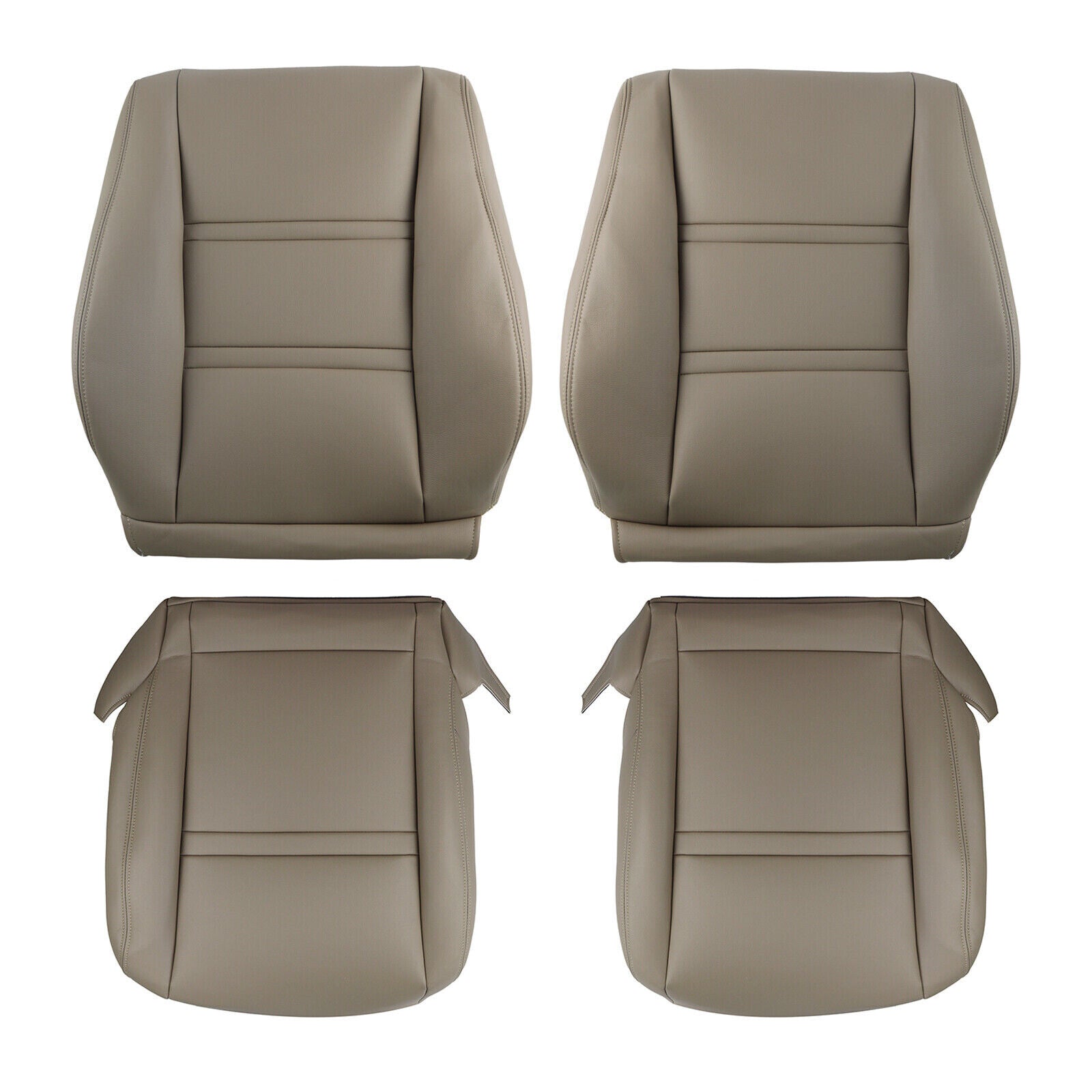 for Toyota for Land Cruiser 1990-1997 4PCS Leather Driver  Passenger for Seat Covers