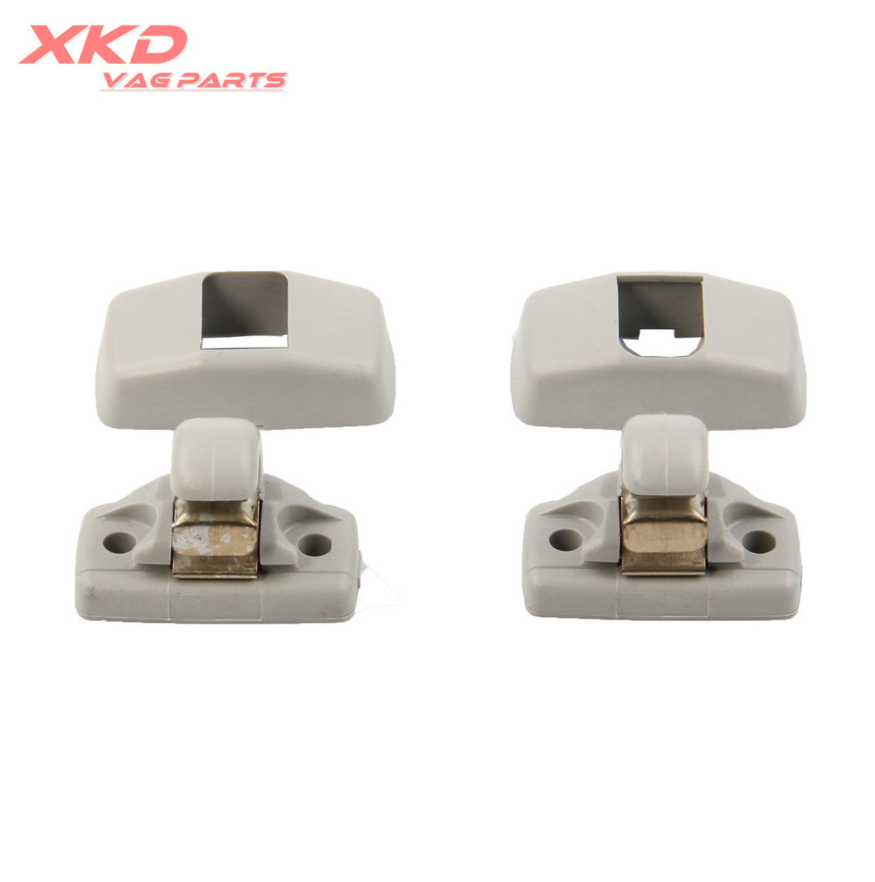 A pair of gray sun visor clips suitable for Volkswagen Beetle, Eos, for Golf , for Jetta , for Passat