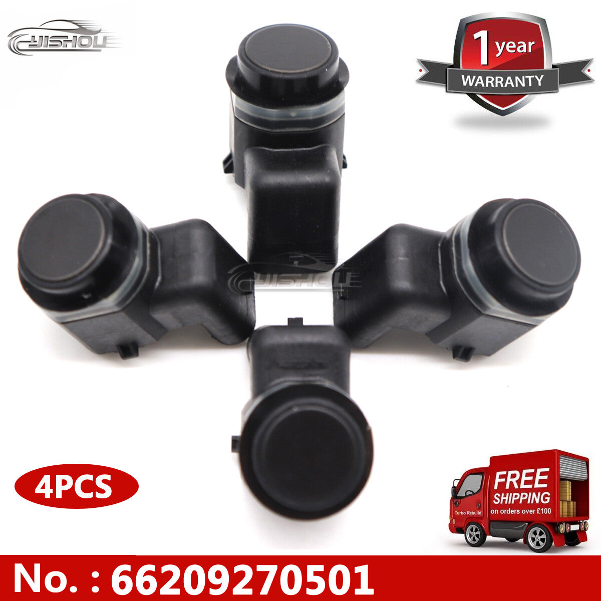 4-piece PDC parking sensor kit for BMW E83, X3, E70, X5, E71, E72, X6, E63, E64, 630i, 650i