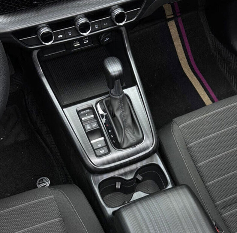 for Honda CR-V 2023-2024 Black Wood Grain Inner Console Gear Shift Panel Cover