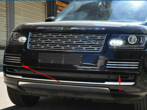 6P Chrome Front Bumper Fog Grille Vent Strip Trim for Range Rover L405 2013-2016