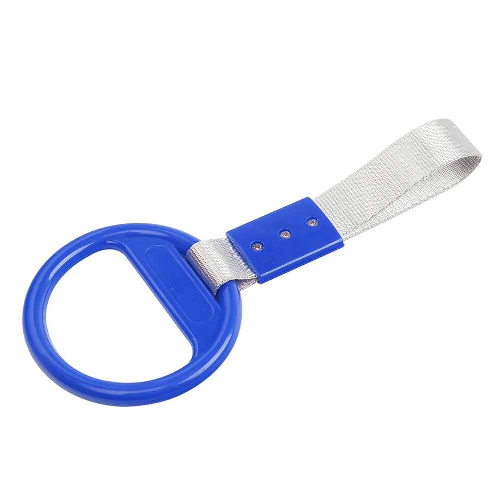 Round Ring Train Bus Handle Hand Strap Drift Charm Tools PVC Plastic Silver+blue