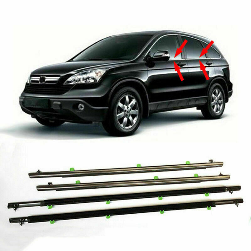 Chrome Window Molding Trim Weatherstrips Seal Belt For 2007-2011 for Honda CR-V CRV