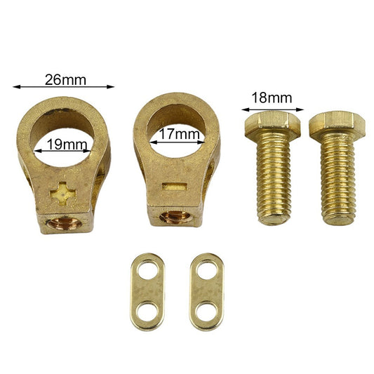 2Replacement Pure Brass Battery Terminal Top-Post Cable Terminals Wire End