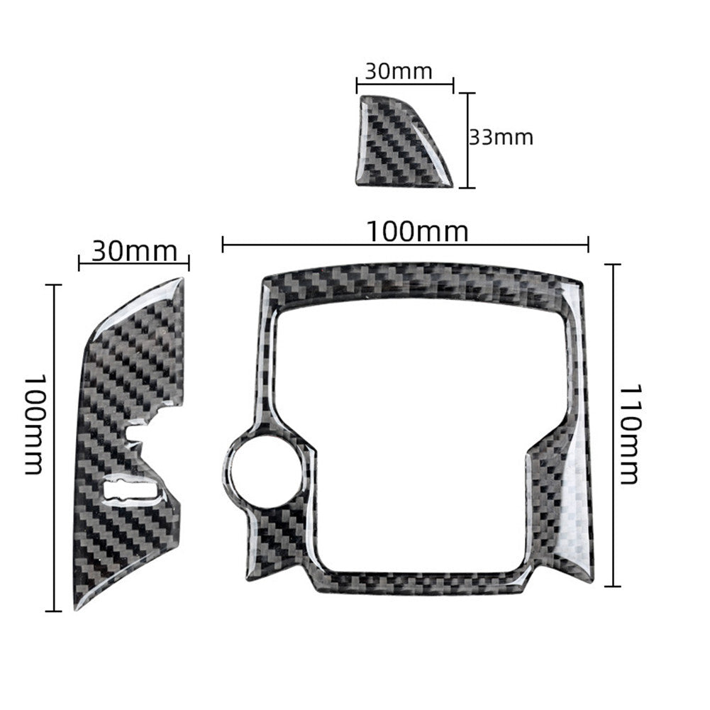 Carbon Fiber Interior Media Audio Console Cover Trim for Mazda CX-9 2016-2022