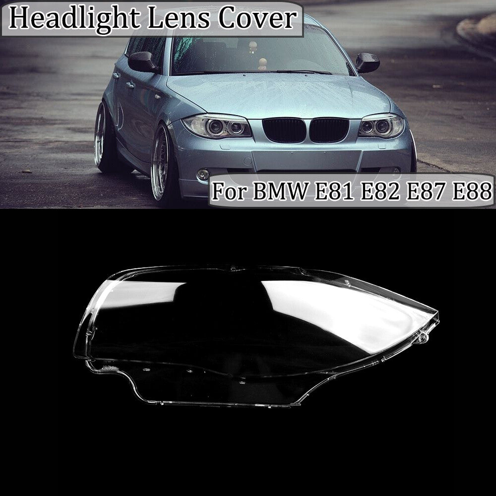 Front left headlight lens cover for BMW E81, E82, E87, E88, and 1 Series 2003-2011