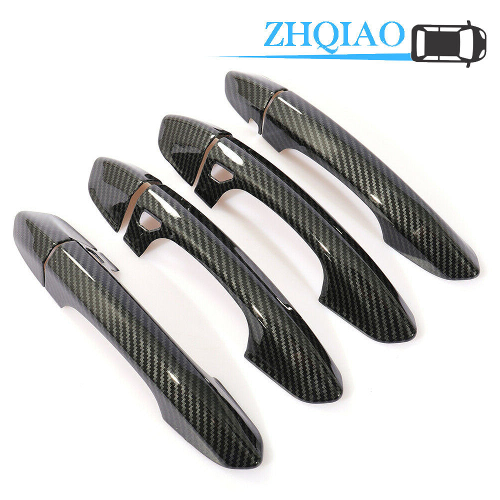 for Smart Carbon Fiber Door Handle Cover Trim Fits for Ford Fusion Mondeo 2013-2021