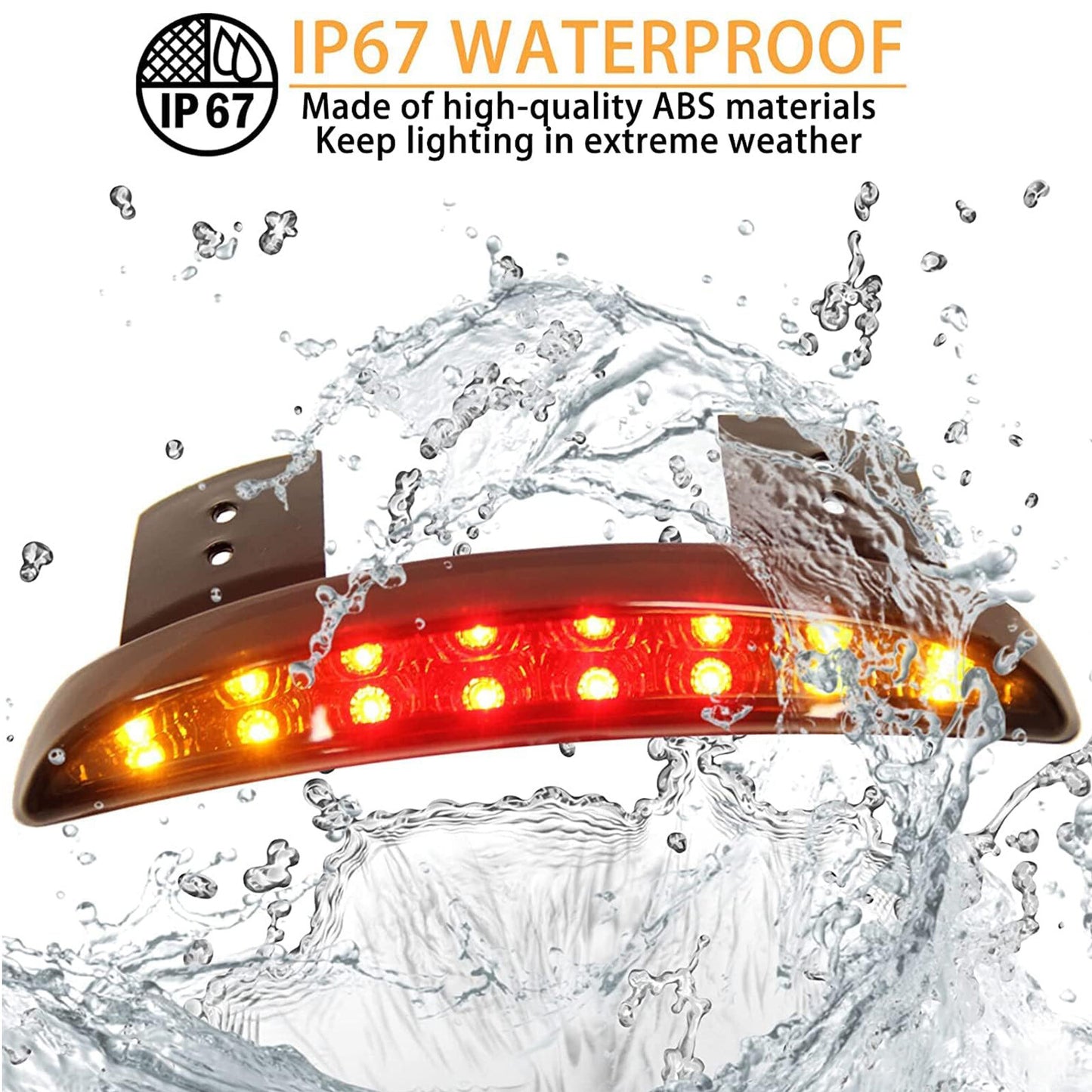 Motorcycle Brake Tail Light Integrated Turn Signal Running Rear Smoked Taillight