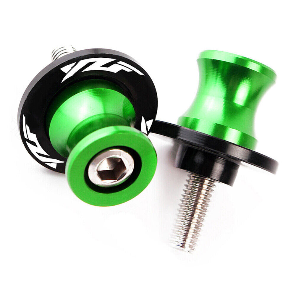 Green Swingarm Spools Slider Stand ScrewsM6 for Yamaha YZF R1 R3 R6