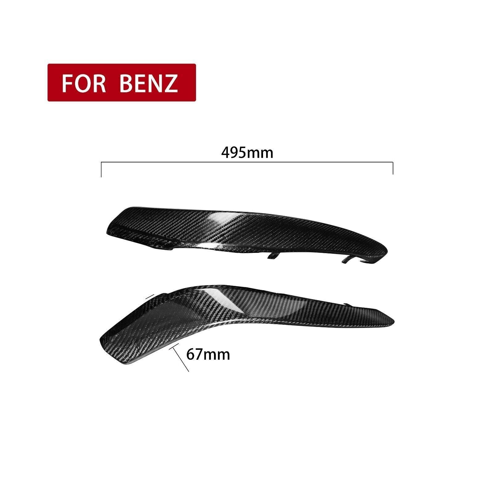 for Benz W205 S205 C63S AMG Carbon Fiber Front Bumper Spoiler Air Intake Cover