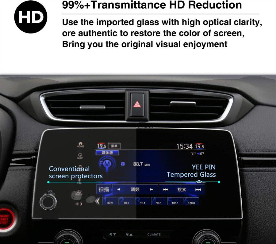 For 2018-2021 for Honda for CR-V CRV Car Navigation Screen Protector Tempered Glass Film