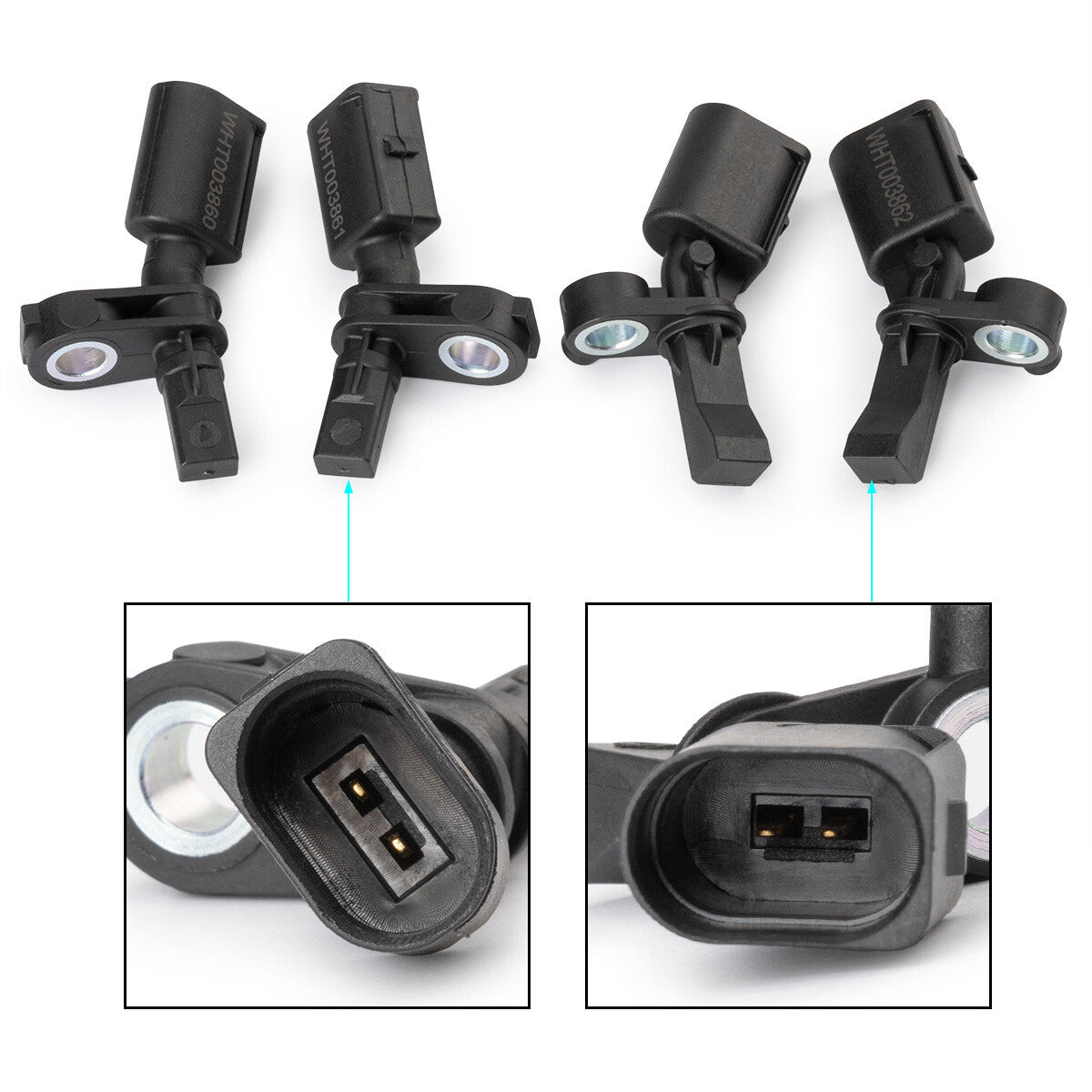 4 pieces of WHT003860 WHT003861 WHT003862 WHT003863 for Golf A3 S3 ABS wheel speed sensors