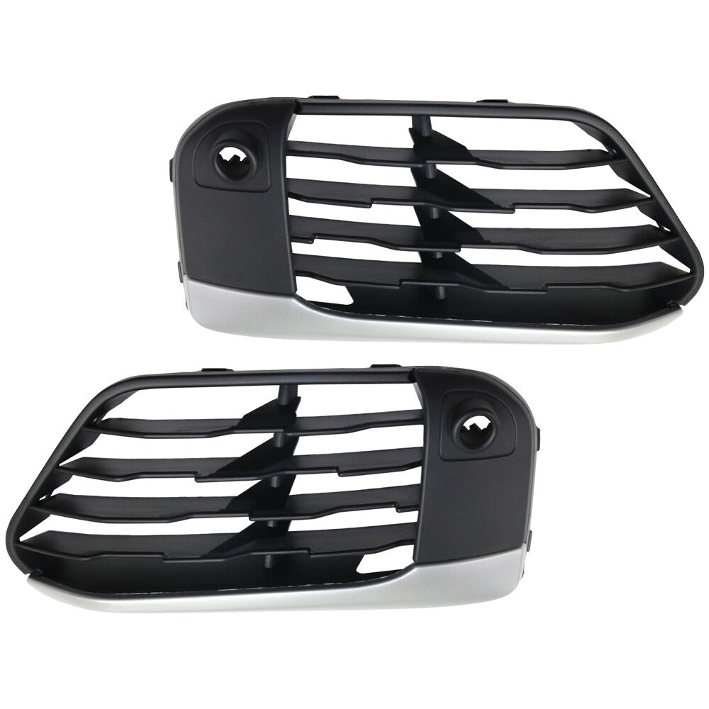 2Pcs Front Right Left Bumper Grille Cover Opened Fits For F48 X1 2016-2019
