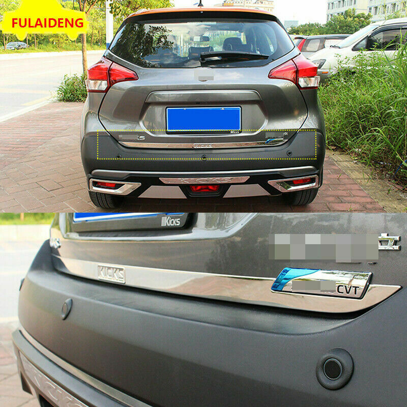 for Nissan Kicks 2018-2020 STAINLESS CAR REAR TRUNK TAILGATE DOOR LID COVER TRIM
